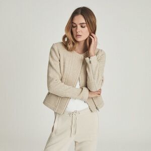 NWT Reiss Essie Cropped Boucle Tweed Jacket US 2 UK 6